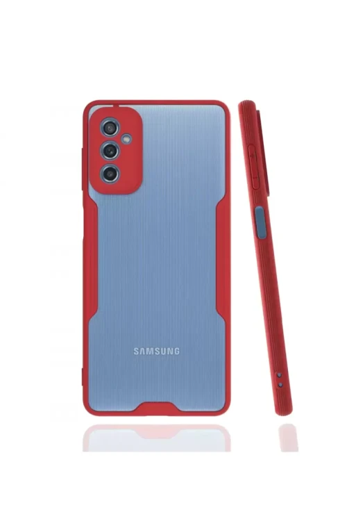 Galaxy M52 5G Kılıf Platin Silikon - Kırmızı