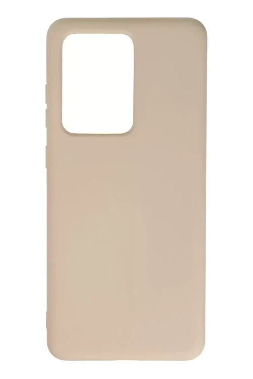 Galaxy S20 Kılıf Nano İçi Kadife Silikon - Pudra