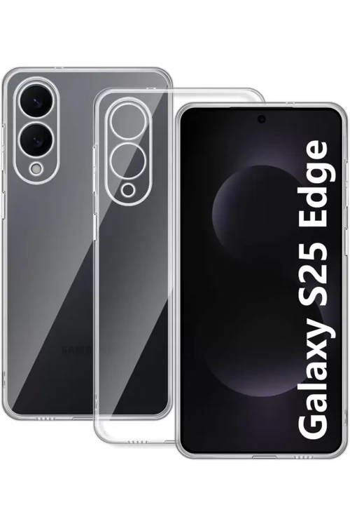 Galaxy S25 Edge Kılıf Lüx Şeffaf Silikon