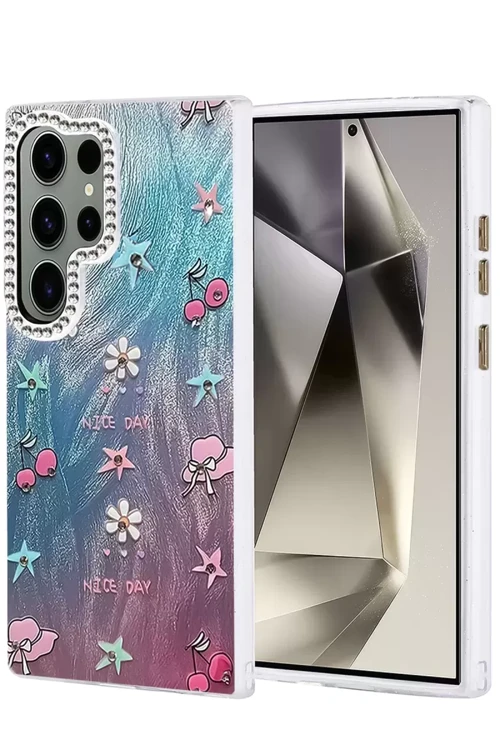 Galaxy S24 Kılıf Blade Aynalı Desenli Kapak - Desen 4