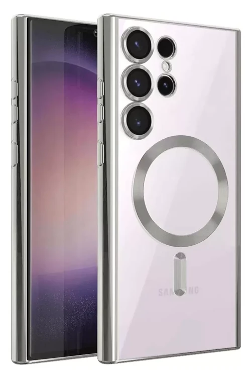 Galaxy S25 Kılıf Kross Magneticsafe Kapak - Gümüş