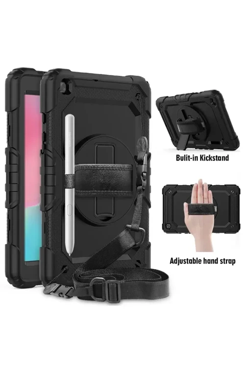 Galaxy T290 Tab A 8 Kılıf Pars Tablet Kapak - Siyah