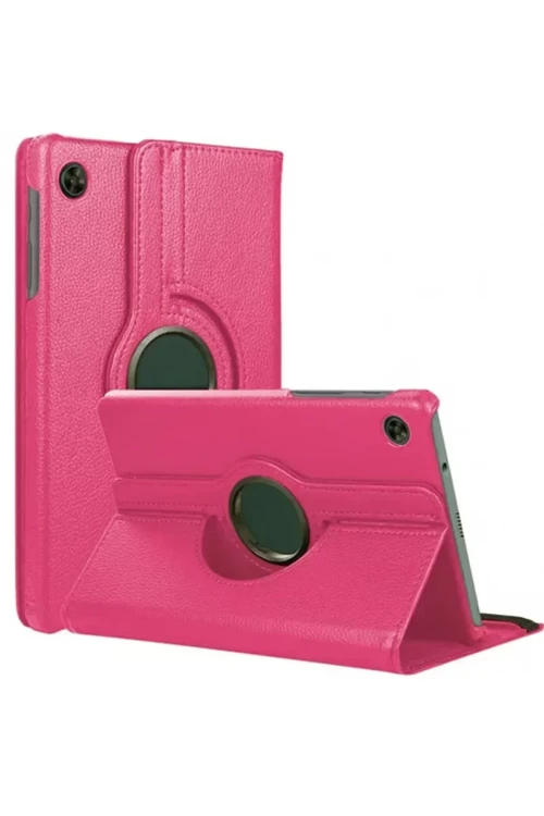 Galaxy Tab A11 360 Tablet Deri Kılıf - Pembe