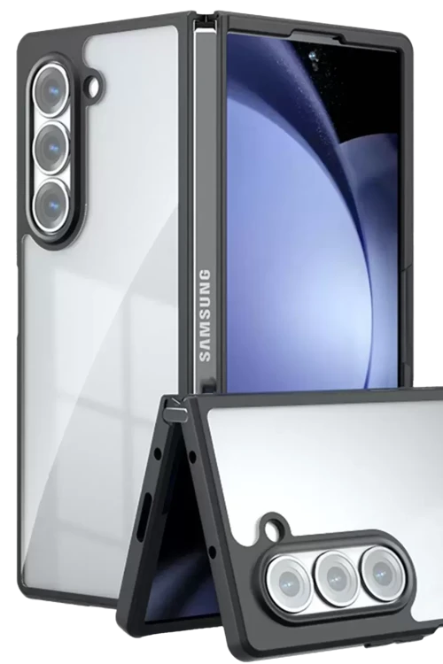 Galaxy Z Fold 5 Kılıf Blur Fold Kapak - Siyah