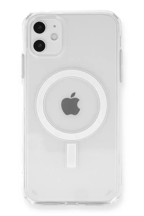 İphone 11 Kılıf Magneticsafe Şeffaf Silikon - Şeffaf
