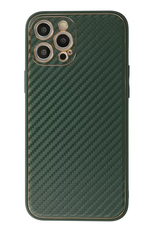 İphone 12 Kılıf Coco Karbon Silikon - Yeşil