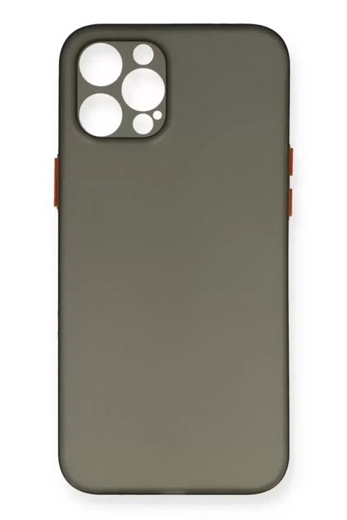 İphone 12 Kılıf Pp İnce Kapak - Gri