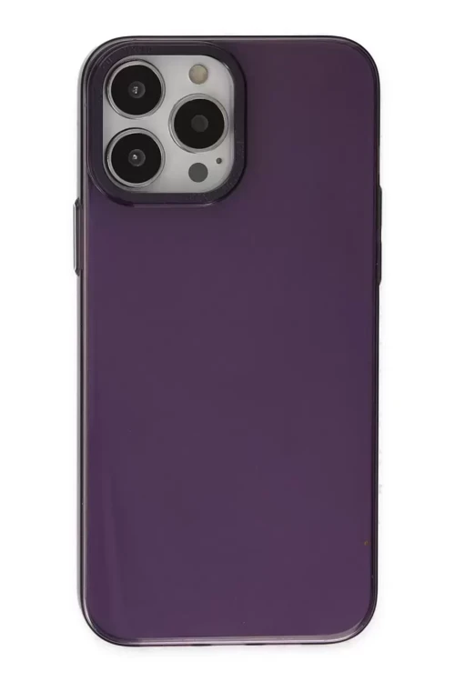 İphone 13 Kılıf Anka Pc Sert Metal Kapak - Mor