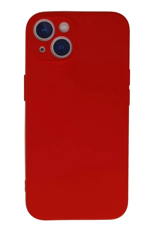 İphone 13 Mini Kılıf Nano İçi Kadife Silikon - Kırmızı