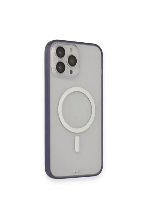 İphone 14 Kılıf Grand Magneticsafe Kapak - Mor