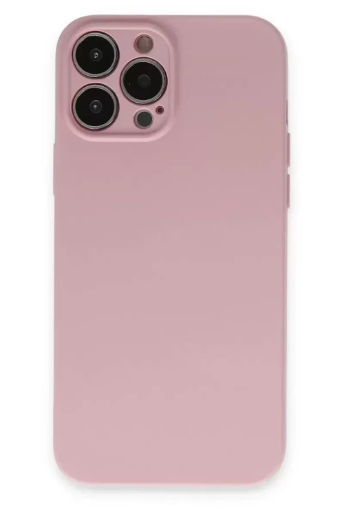 İphone 13 Kılıf Nano İçi Kadife Silikon - Pembe