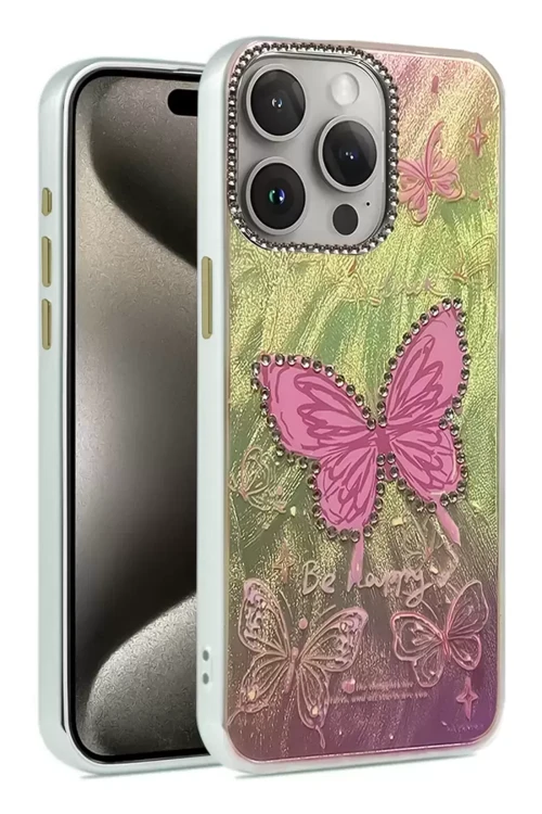 İphone 14 Kılıf Blade Aynalı Desenli Kapak - Desen 5