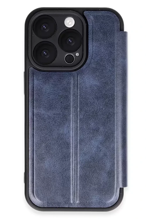 İphone 16 Kılıf Flip Cover - Lacivert