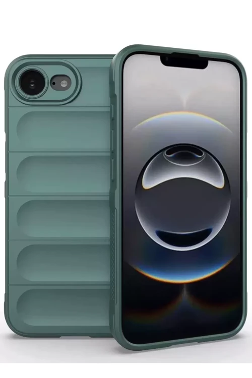 İphone 16E Kılıf Optimum Silikon - Koyu Yeşil