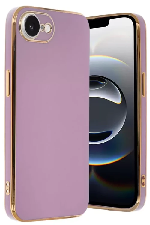 İphone 16E Kılıf Volet Silikon - Mor