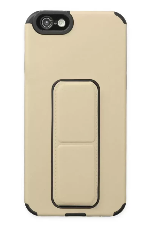 İphone 6 Kılıf Mega Standlı Silikon - Gold