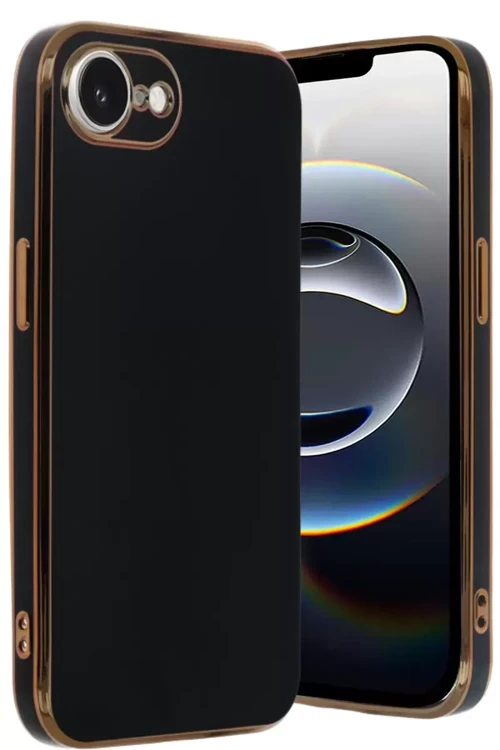 İphone 16E Kılıf Volet Silikon - Siyah