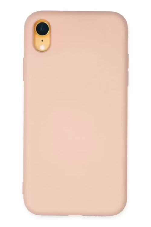 İphone Xr Kılıf Nano İçi Kadife Silikon - Pudra