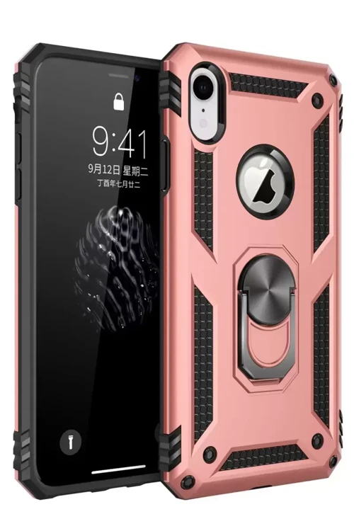 İphone Xr Kılıf Sofya Yüzüklü Silikon Kapak -