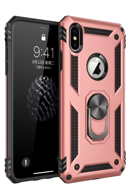 İphone Xs Kılıf Sofya Yüzüklü Silikon Kapak -