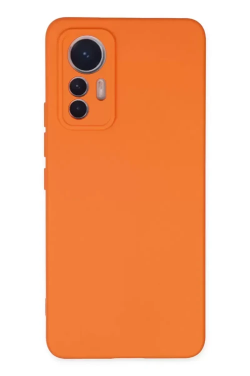 Mi 12 Lite Kılıf Nano İçi Kadife Silikon - Turuncu