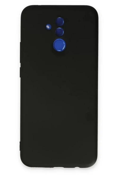 Mate 20 Lite Kılıf Nano İçi Kadife Silikon - Siyah
