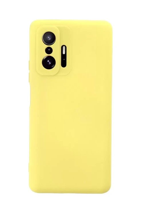 Mi 11T Kılıf Nano İçi Kadife Silikon - Sarı