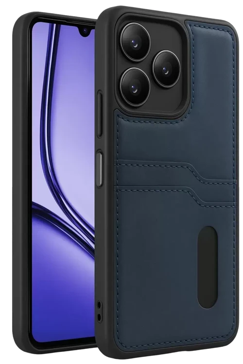 Note 50 4G Kılıf Sara Kartvizitli Deri Kılıf - Lacivert