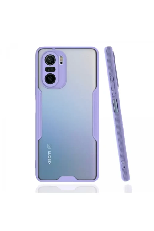 Poco F3 Kılıf Platin Silikon - Lila