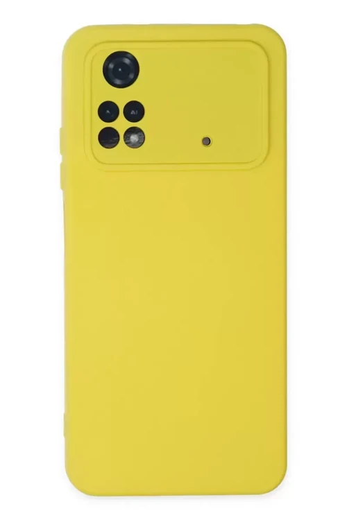 Poco M4 4G Kılıf Nano İçi Kadife Silikon - Sarı