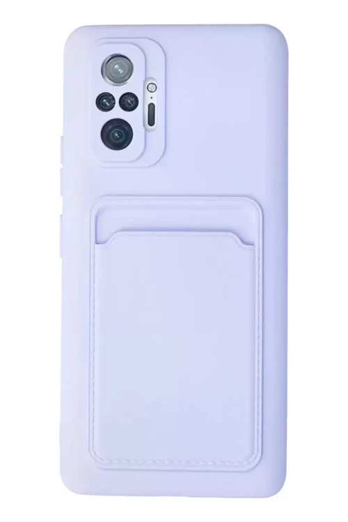 Redmi Note 10 Kılıf Kelvin Kartvizitli Silikon - Lila