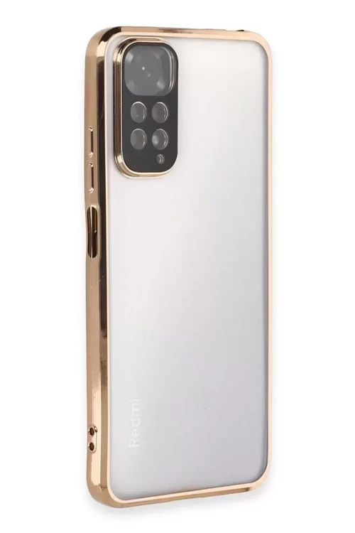 Redmi Note 11 Kılıf Lensli Silikon - Gold
