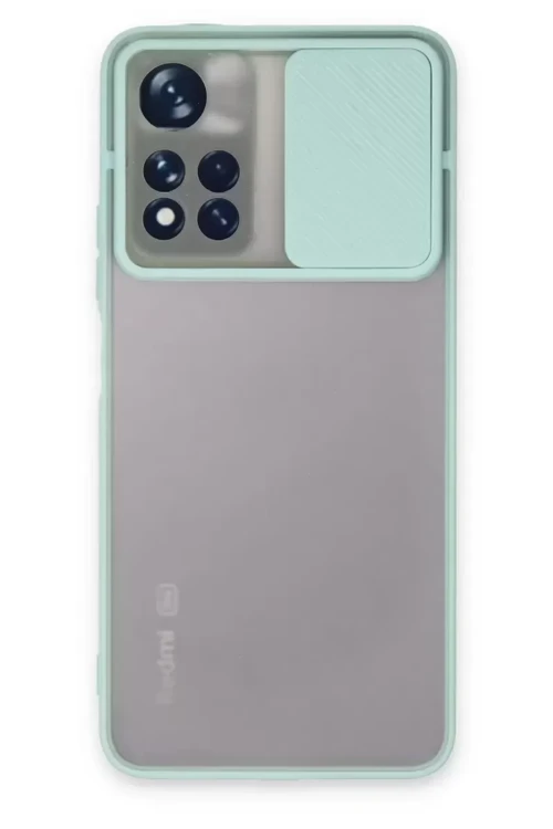 Redmi Note 11 5G Kılıf Palm Buzlu Kamera Sürgülü Silikon - Turkuaz
