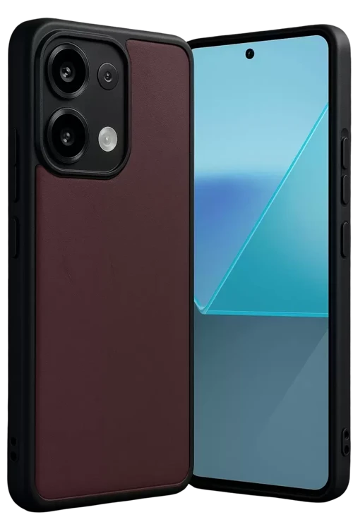 Redmi Note 13 4G Kılıf Aras Deri Kapak - Bordo