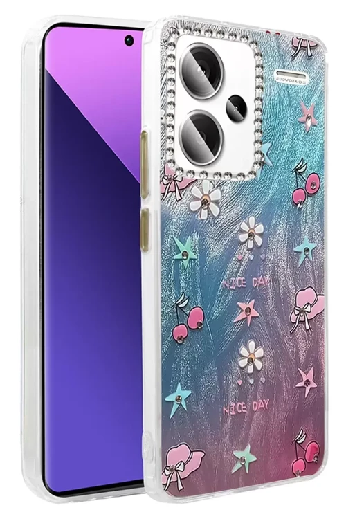 Redmi Note 13 Kılıf Blade Aynalı Desenli Kapak - Desen 4