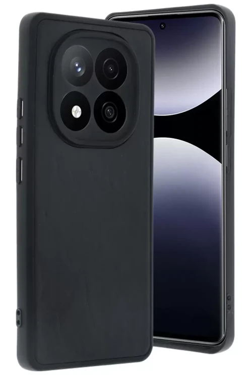 Redmi Note 14 4G Kılıf Aras Deri Kapak - Siyah