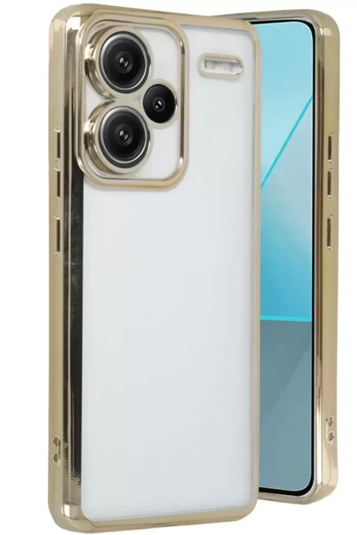 Redmi Note 13 Kılıf Lensli Silikon - Gold