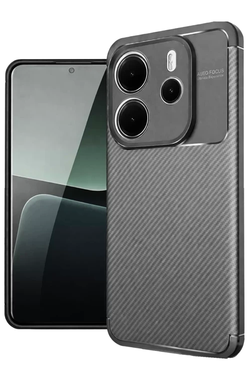 Redmi Note 14 4G Kılıf Auto Focus Karbon Kapak - Gri