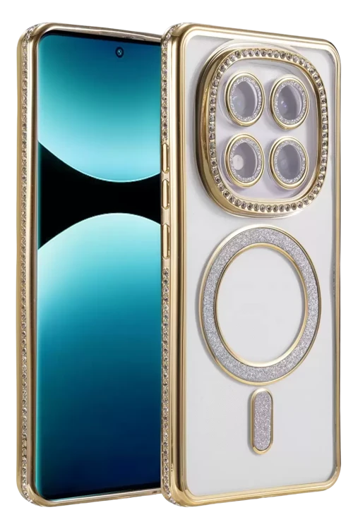 Redmi Note 15 4G Joke Simli Magneticsafe Kılıf - Gold