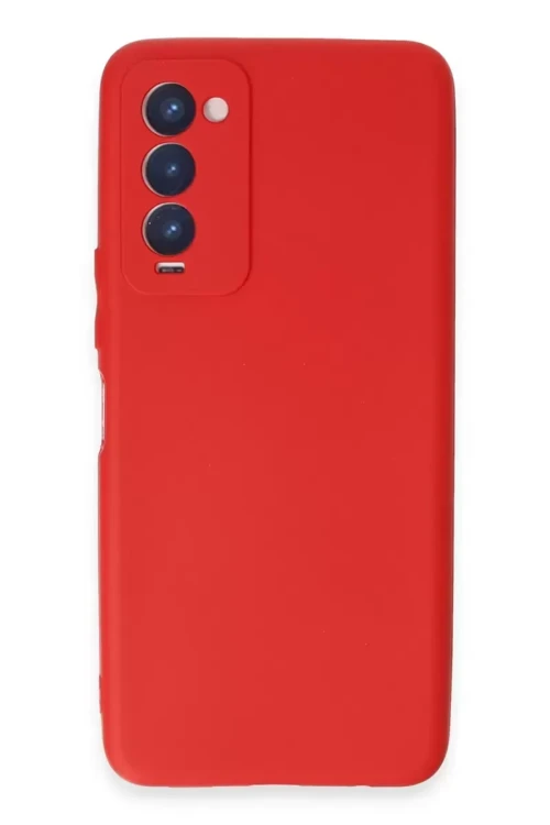 Tecno Camon Kılıf First Silikon - Kırmızı