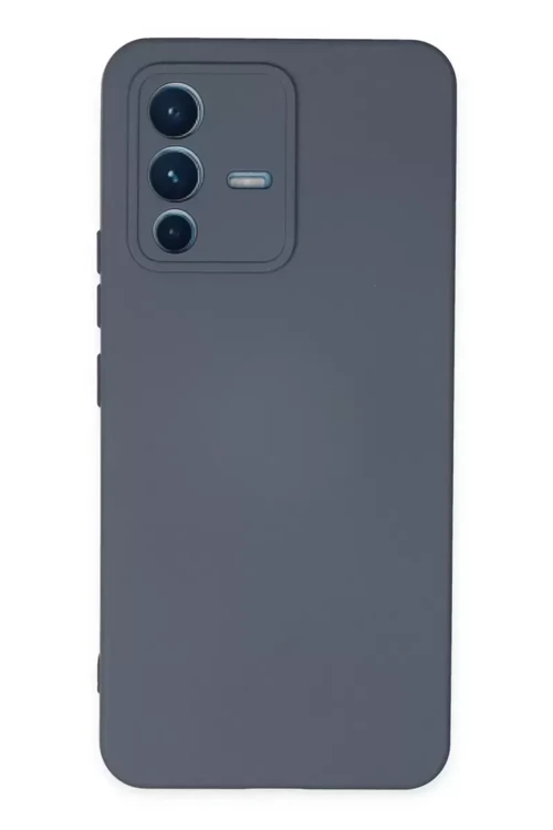 V23 5G Kılıf Nano İçi Kadife Silikon - Gri