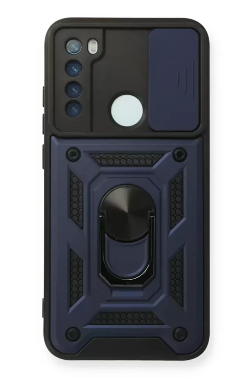 Redmi Note 8 Kılıf Pars Lens Yüzüklü Silikon - Lacivert