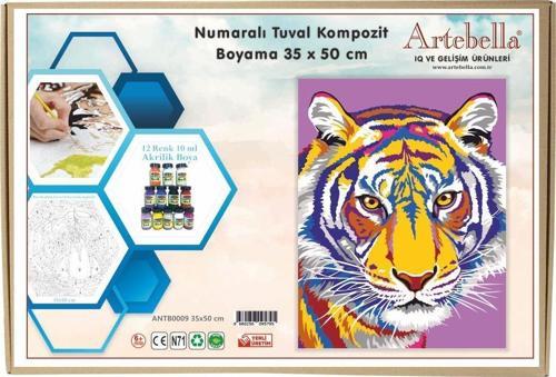 Sayılarla Boyama Tuval Seti - Kaplan (35x50 cm)