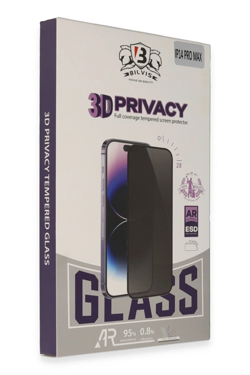 Iphone 15 Bilvis 3D Hayalet Cam Ekran Koruyucu