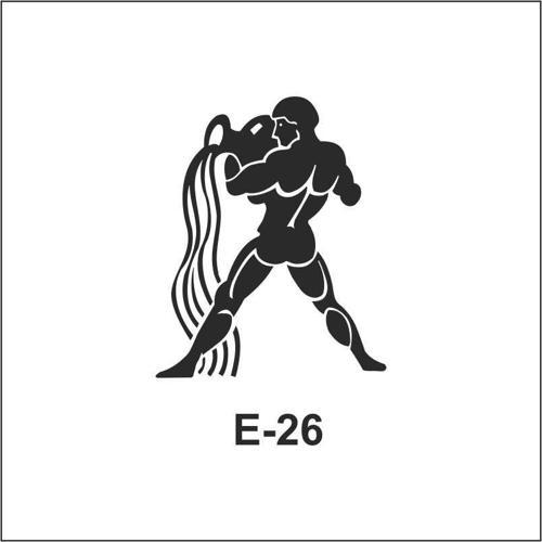 Stencil E-26 10x10 cm