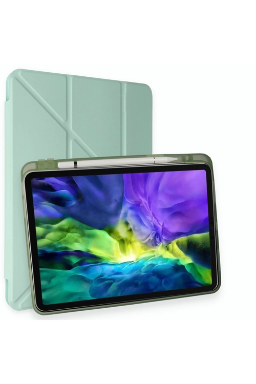 Ipad 11 (2024) Kılıf Kalemlikli Mars Tablet Kılıfı - Yeşil