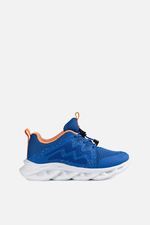 Hyper Desenli Unisex Çocuk Saks Mavi Spor Ayakkabı