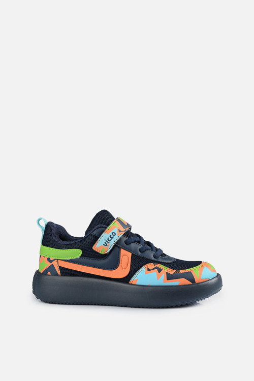 Napoli Desenli Erkek Okul Öncesi Lacivert Sneaker