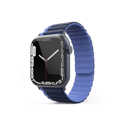 Watch 42Mm Mo-Wb1 Çift Renk Mıknatıslı Silikon Kordon - Lacivert-Mavi