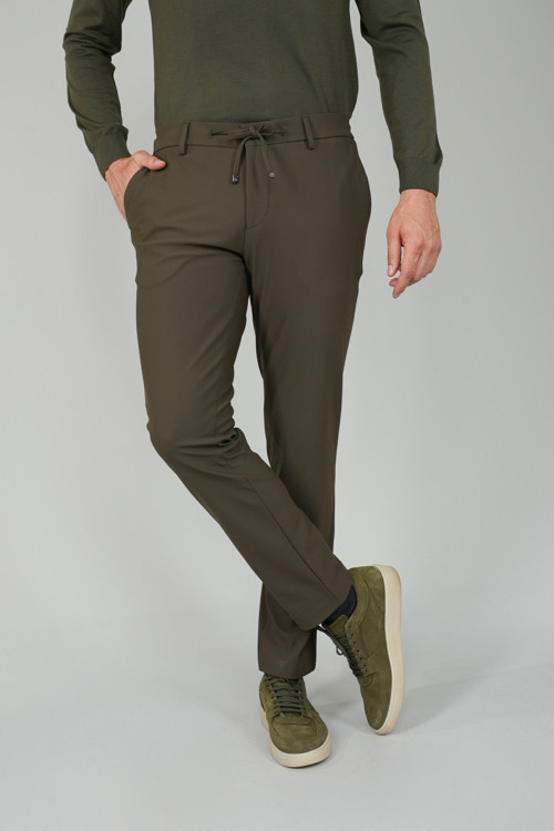 Haki Polyester Jogger Lastikli Rahat Spor Pantolon